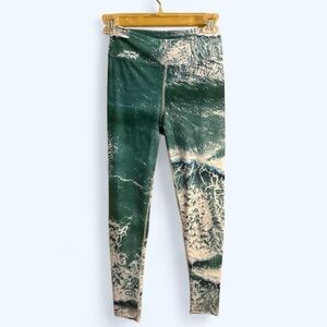 Gritti Britches ocean "Swell" colorful printed ladies active leggings size Small